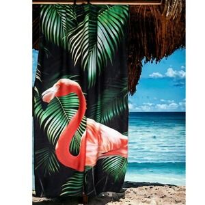 Flamingo Whitley Willows Microfiber Reversible Beach Towel 35"x70" Yoga Gym Pool